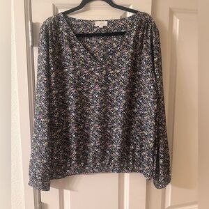 LOFT Multicolor Floral Blouse